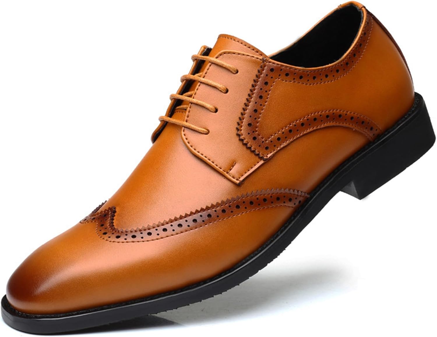 

Мужские оксфорды KYOESCAI с шнуровкой, повседневные и вечерние туфли, броги с крыльями, классические современные деловые туфли, коричневый