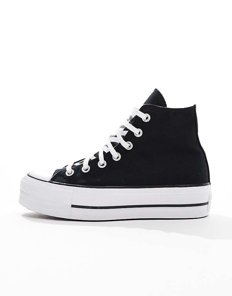 Converse Wide Fit – Chuck Taylor All Star Hi Lift – Черные спортивные туфли — фото 2