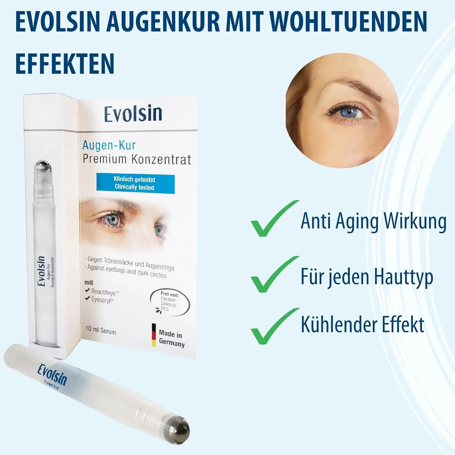 Сыворотка для кожи вокруг глаз «Eye Serum» от Evolsin (2 шт.) Evolsin — фото 2