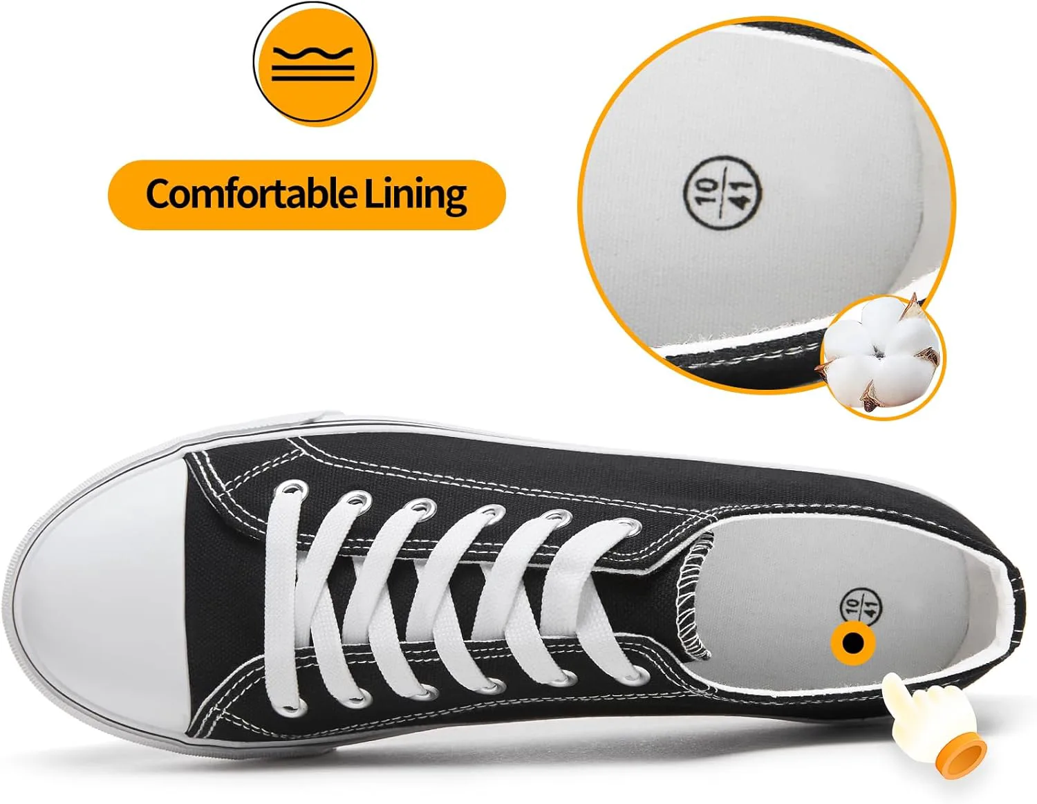 

Мужские классические повседневные туфли ZGR, модные кроссовки на шнуровке, низкие кеды из ткани для мужчин, черный