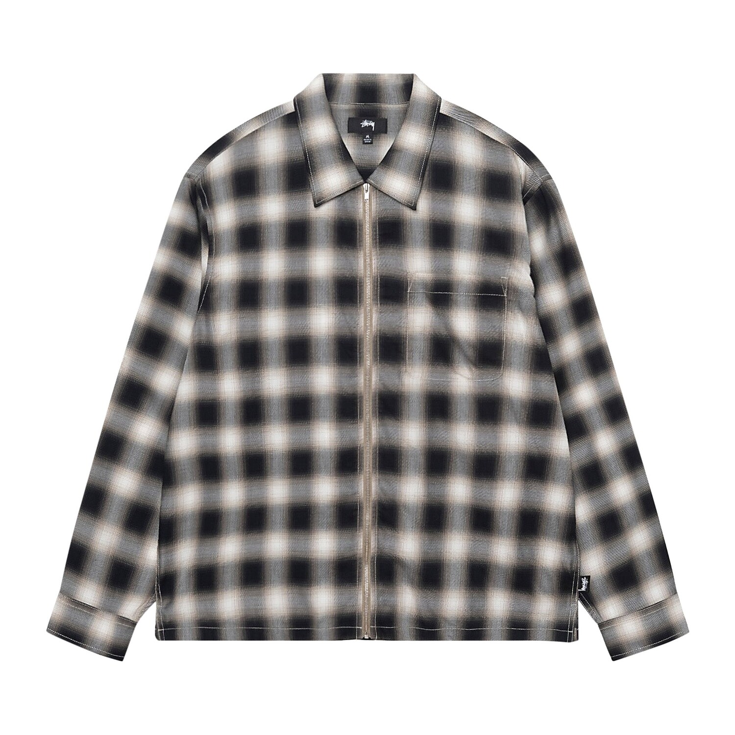 

Рубашка на молнии в клетку Stussy Eddie, цвет Черный