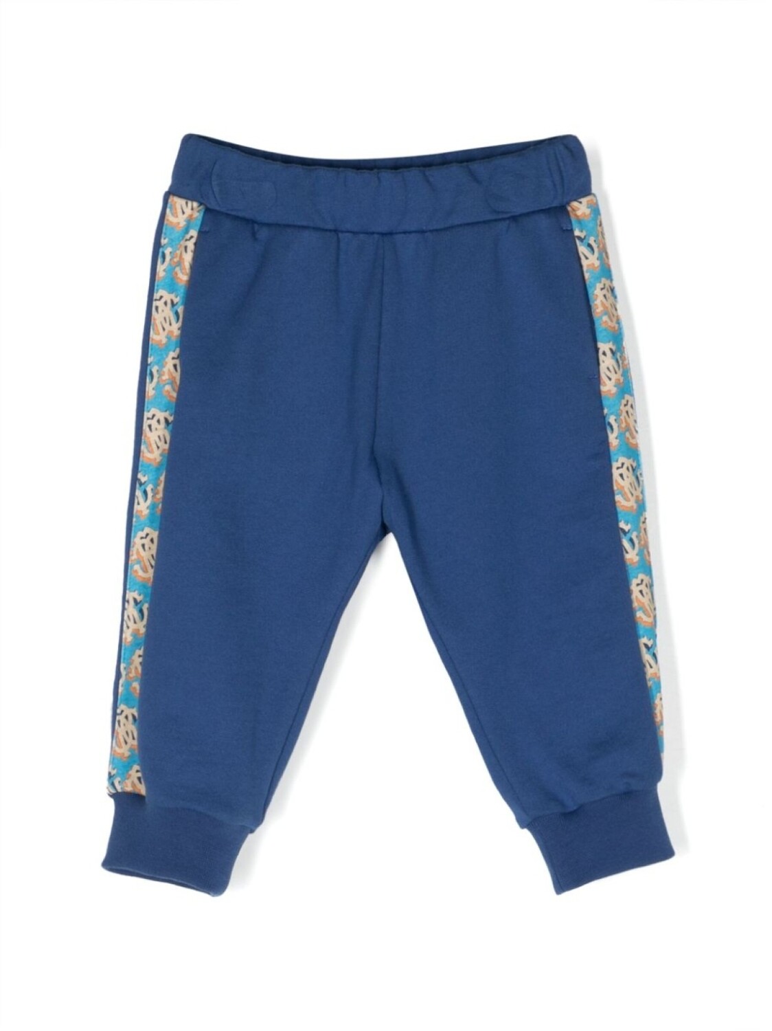 

Брюки с нашивкой-логотипом Roberto Cavalli Junior, синий