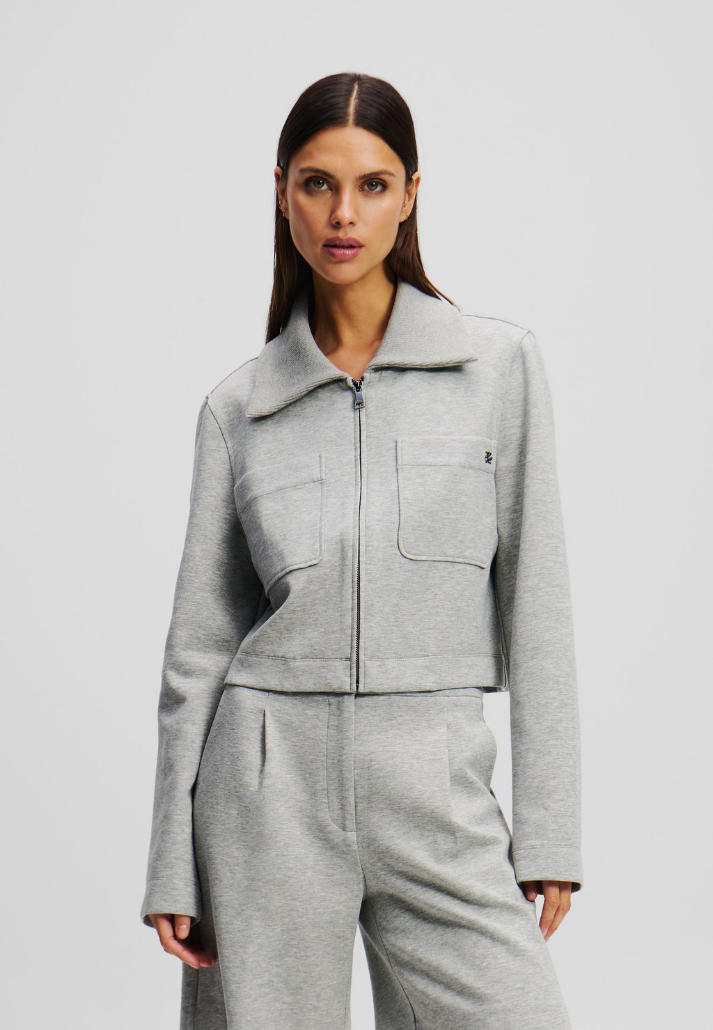 

Легкая куртка DOUBLE KARL LAGERFELD, светло-серый