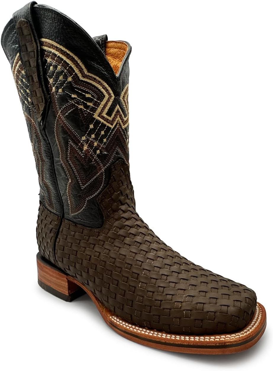 

Мужские ковбойские сапоги Western Rodeo Petatillo с квадратным носком от The Western Shops, Tobacco