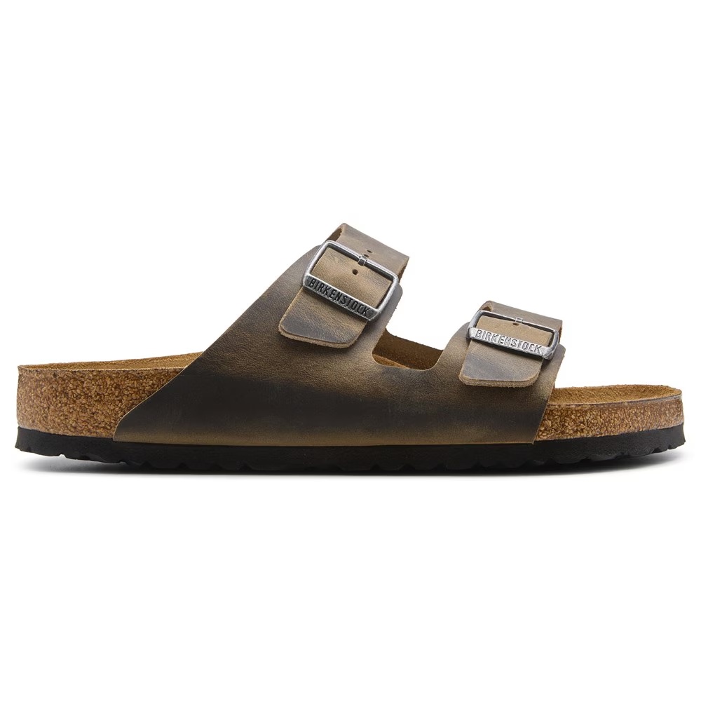 Сандалии Birkenstock Arizona Leather Soft Footbed, хаки — фото 2