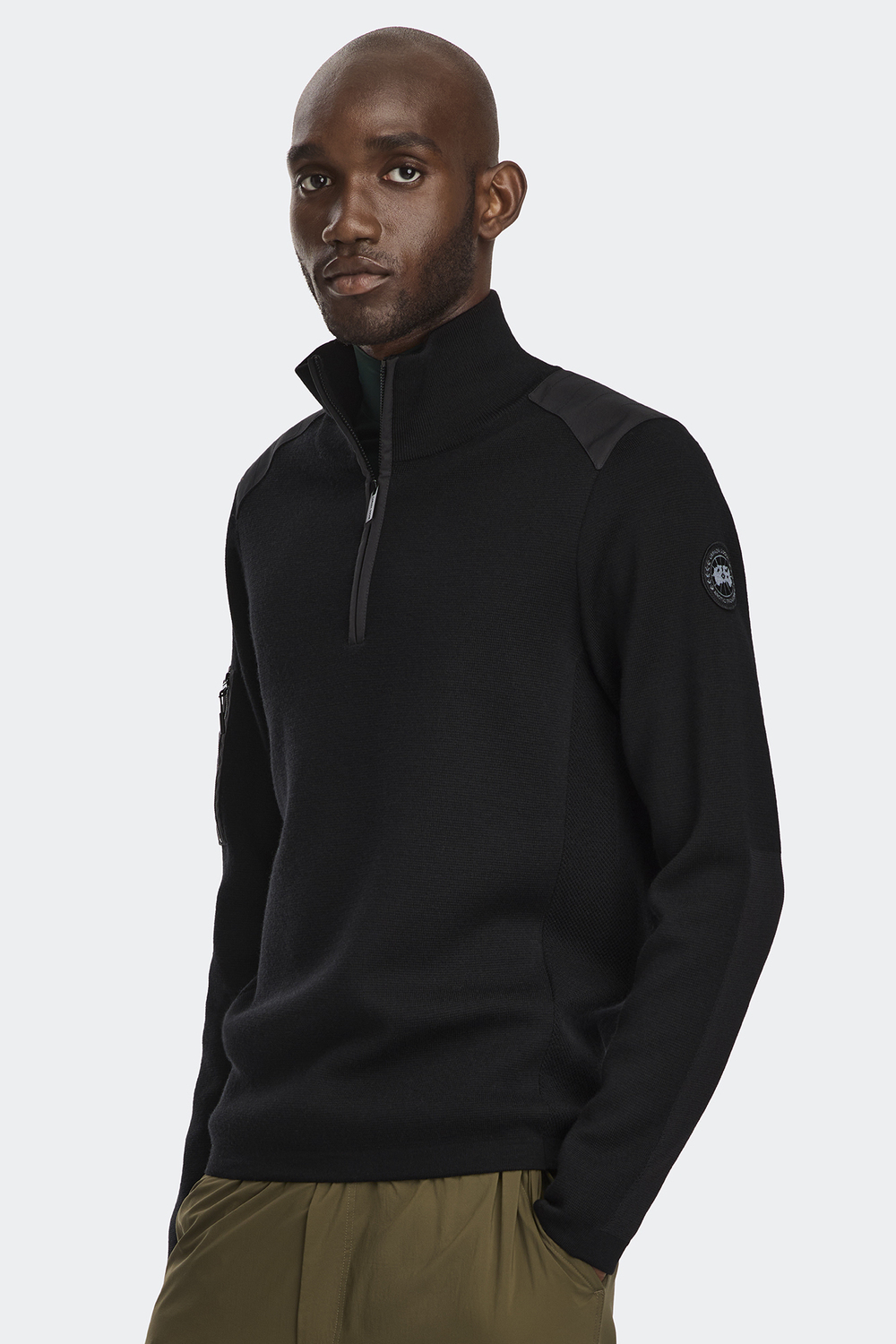Свитер Canada Goose Stormont ¼ Zip Black Label, черный — фото 2