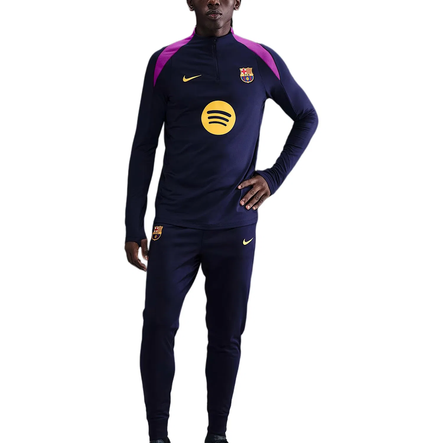Футбольная тренировочная куртка FC Barcelona Strike Men's Dri-FIT Nike, Imperial Purple — фото 3
