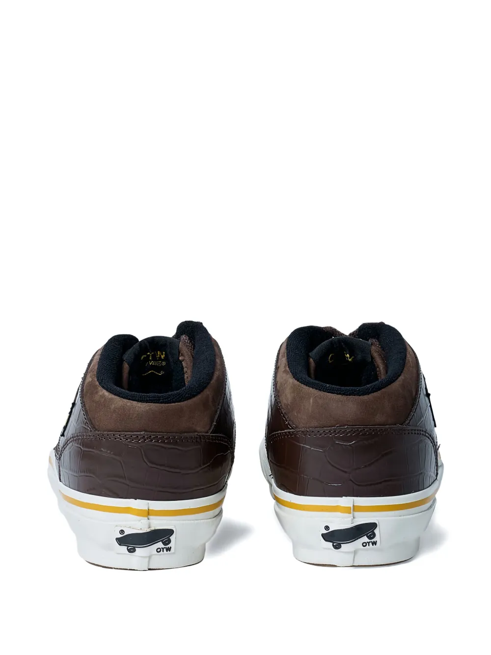 Кроссовки Half Cab 33 Vibram с тиснением под кожу крокодила Vans, коричневый — фото 2