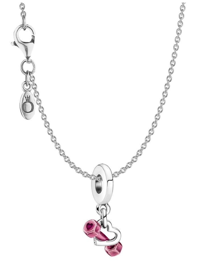 

Pandora Женское колье, серебро 925 пробы, дизайн в виде гантели и сердца