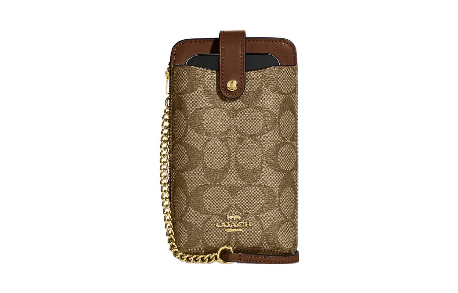 

Женская сумка для мобильного телефона через плечо COACH, Brown