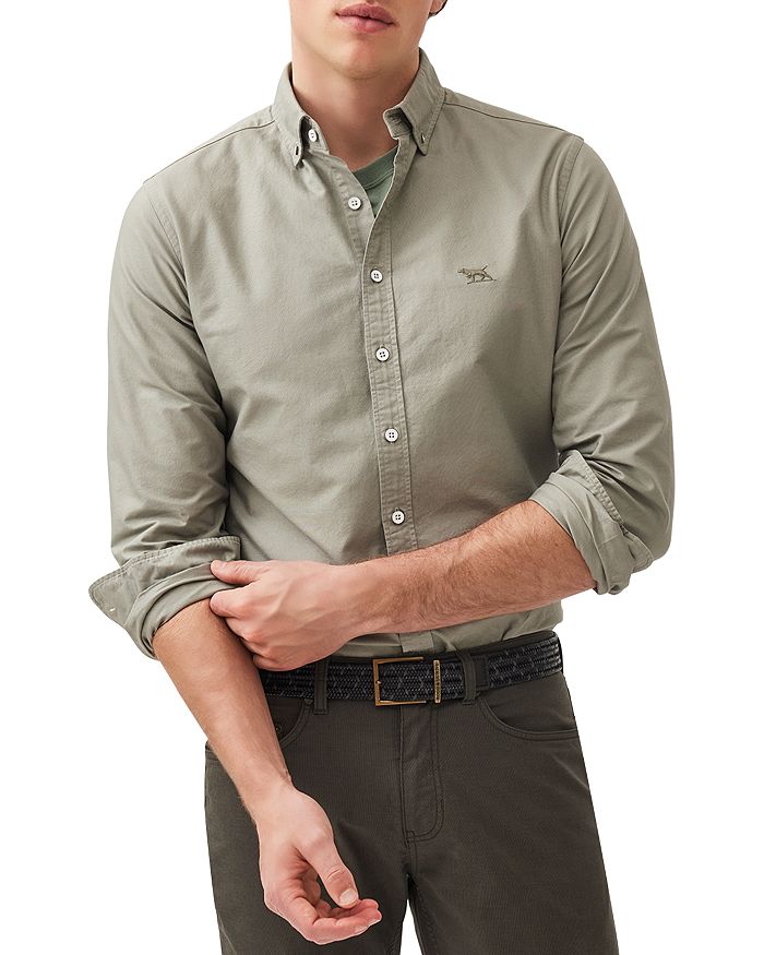 

Рубашка Gunn Oxford с длинным рукавом Slim Fit Rodd & Gunn, зеленый