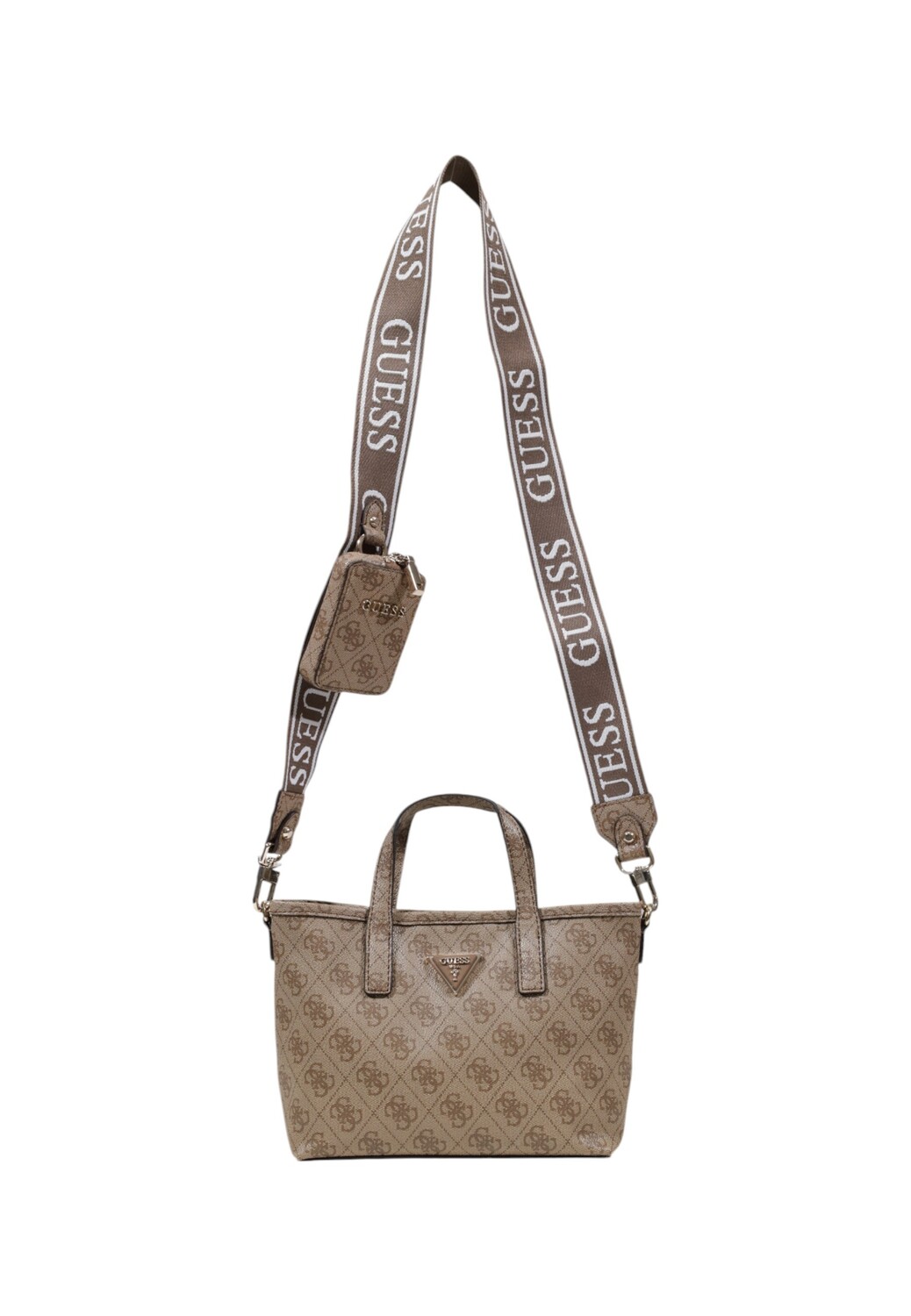 

Сумка Guess с широким ремнем, бежевый