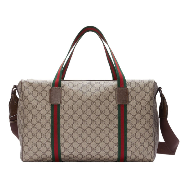 

Сумка medium duffle bag with web 'beige brown' Gucci, бежевый