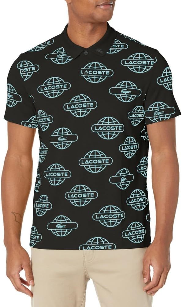 

Lacoste мужская сезонная короткая рукавка Regular Fit All Over Print поло, Black/Anse, Черный, Lacoste мужская сезонная короткая рукавка Regular Fit All Over Print поло, Black/Anse