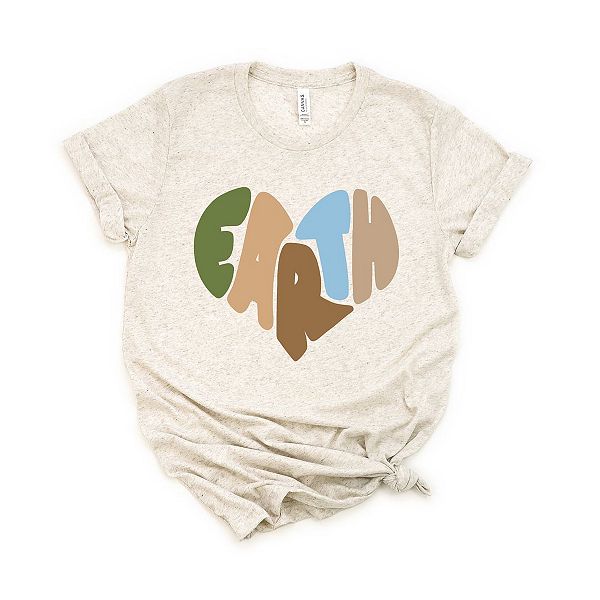 

Футболка с принтом Earth heart Simply Sage Market, Oatmeal, Серый, Футболка с принтом Earth heart Simply Sage Market, Oatmeal