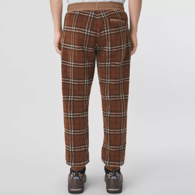 Брюки мужские Burberry в клетку, темно-коричневый — фото 4