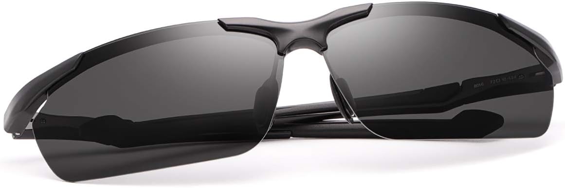 

Солнцезащитные очки YIMI для мужчин, зеркальные, поляризованные, спортивные, с защитой UV400, для женщин, для езды на велосипеде, вождения, рыбалки, 8016c-black Frame -Black Lens