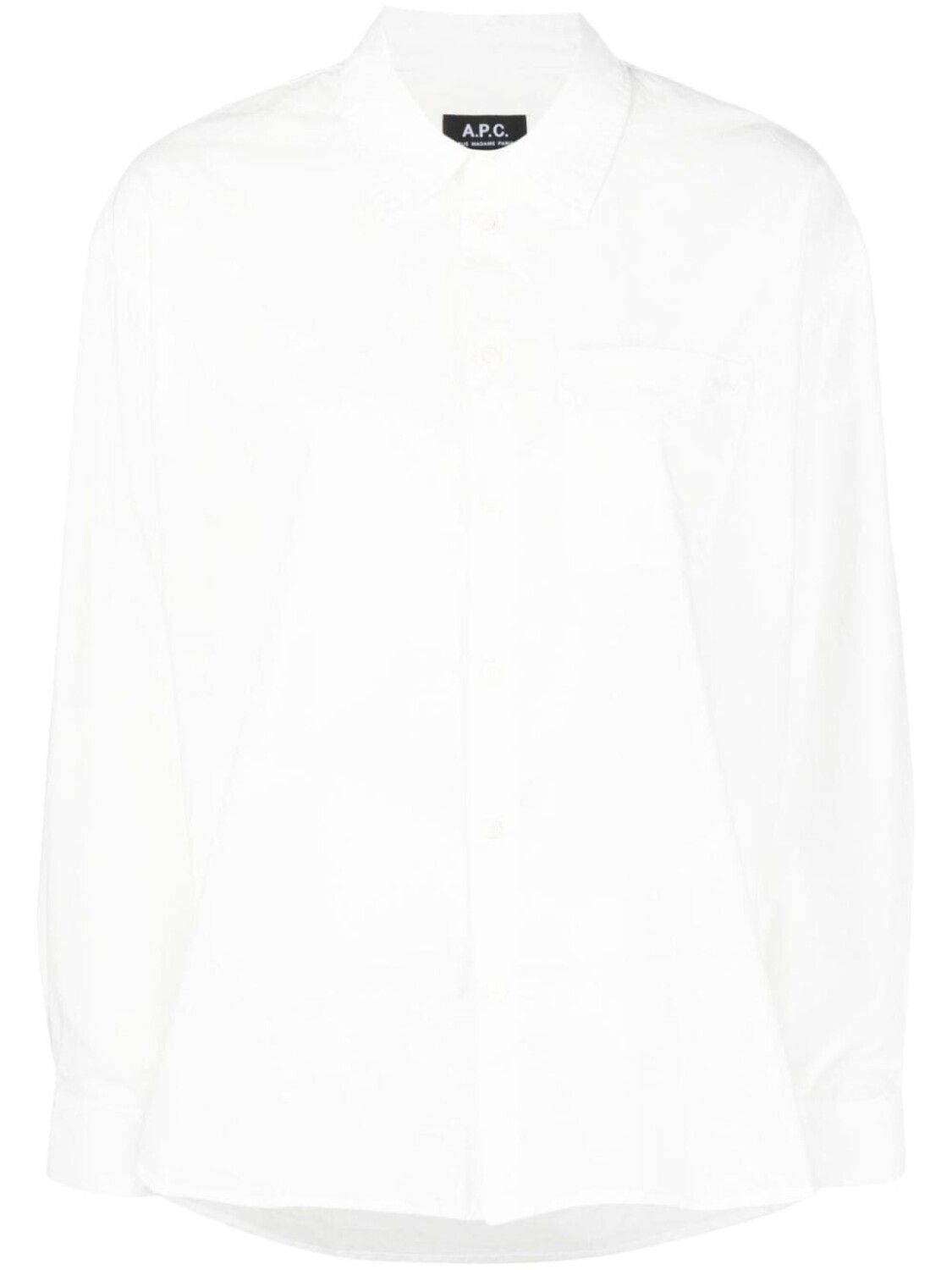 

A.P.C. рубашка Boyfriend с вышитым логотипом, белый