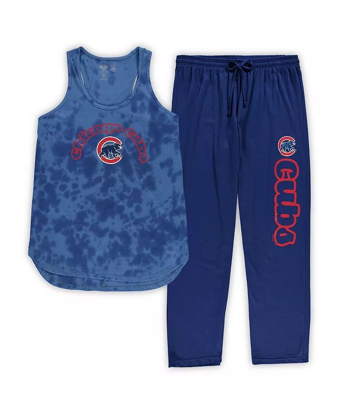 

Женский комплект для сна Royal Chicago Cubs Plus Size из майки и брюк из джерси Concepts Sport