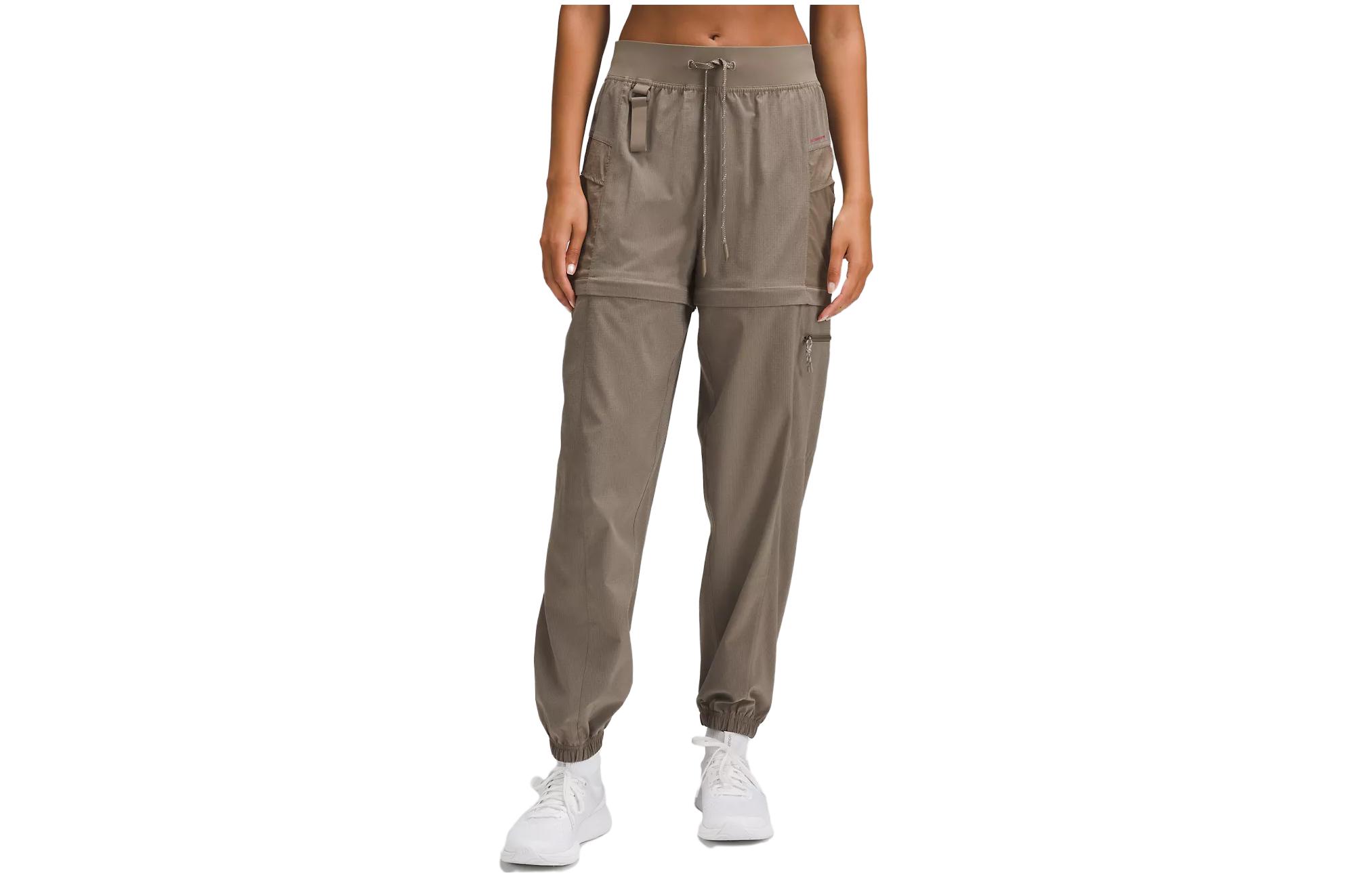 

Женские повседневные брюки-трансформеры для походов WovenAir Lululemon, Khaki/NOMD