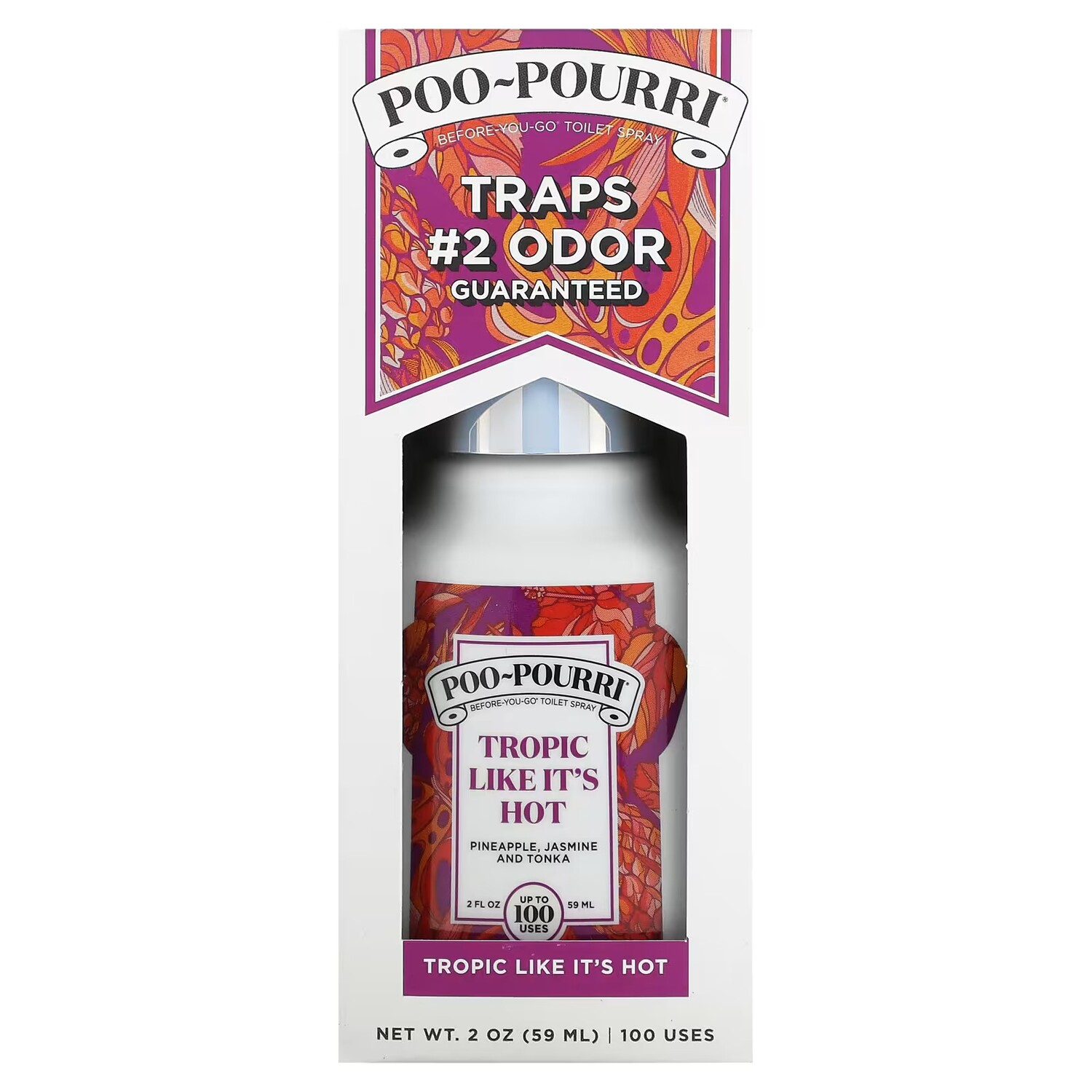 

Спрей для туалета Poo-Pourri Before You-Go Tropic Like It's Hot ананас и жасмин, 59 мл