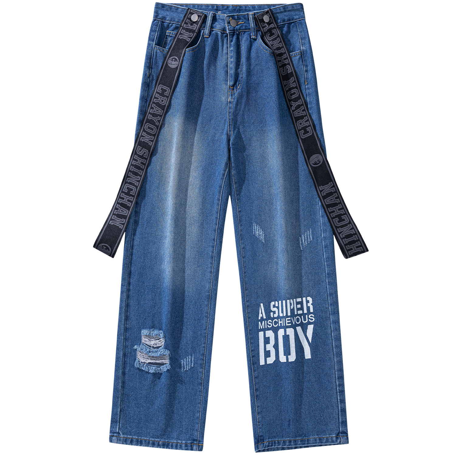 

Джинсы унисекс Crayon Shinchan, Ice Blue[Fleece-Lined]