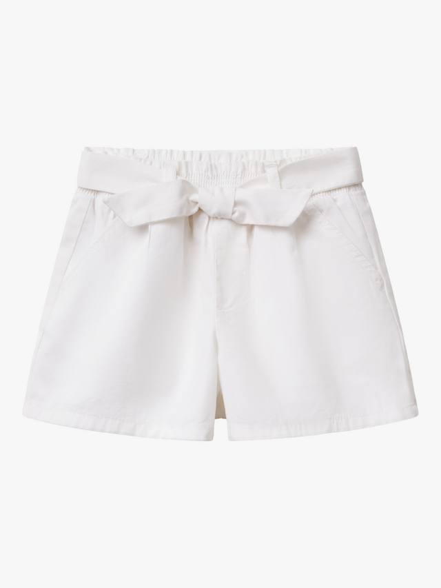 

Детские хлопковые шорты с эластичной резинкой Benetton, Optical White