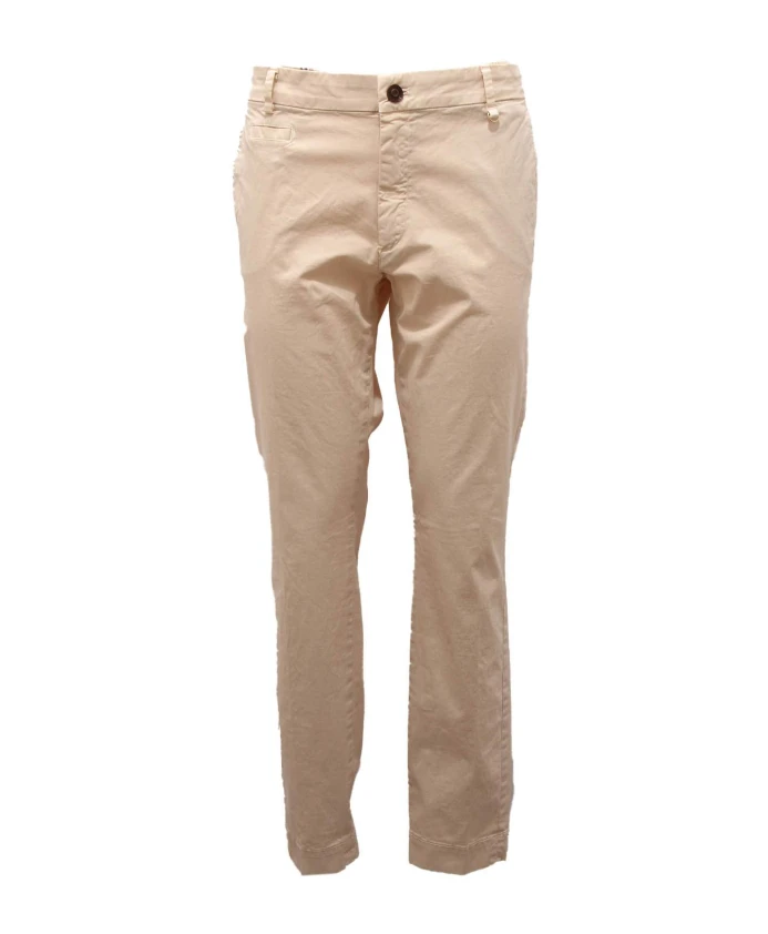 

Брюки чинос с закругленными углами, изготовленные из смесовой хлопковой ткани. Mason'S, бежевый