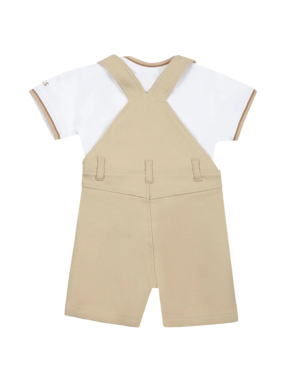 Комплект из футболки и комбинезона BOSS Kidswear, нейтральный — фото 2