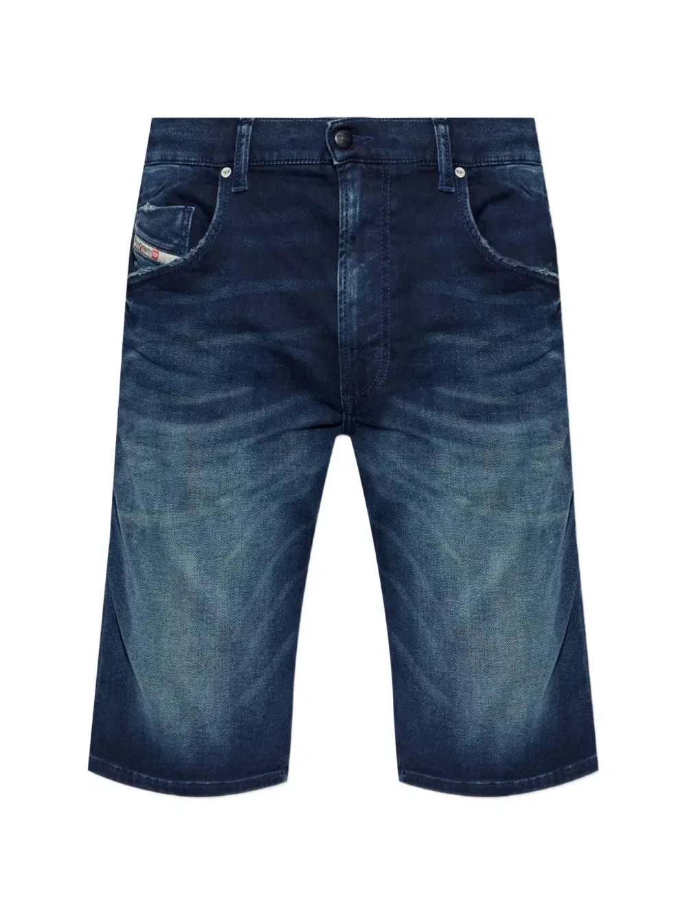 D-Krooley-Short-Bw выцветшие джинсовые шорты DIESEL, синий