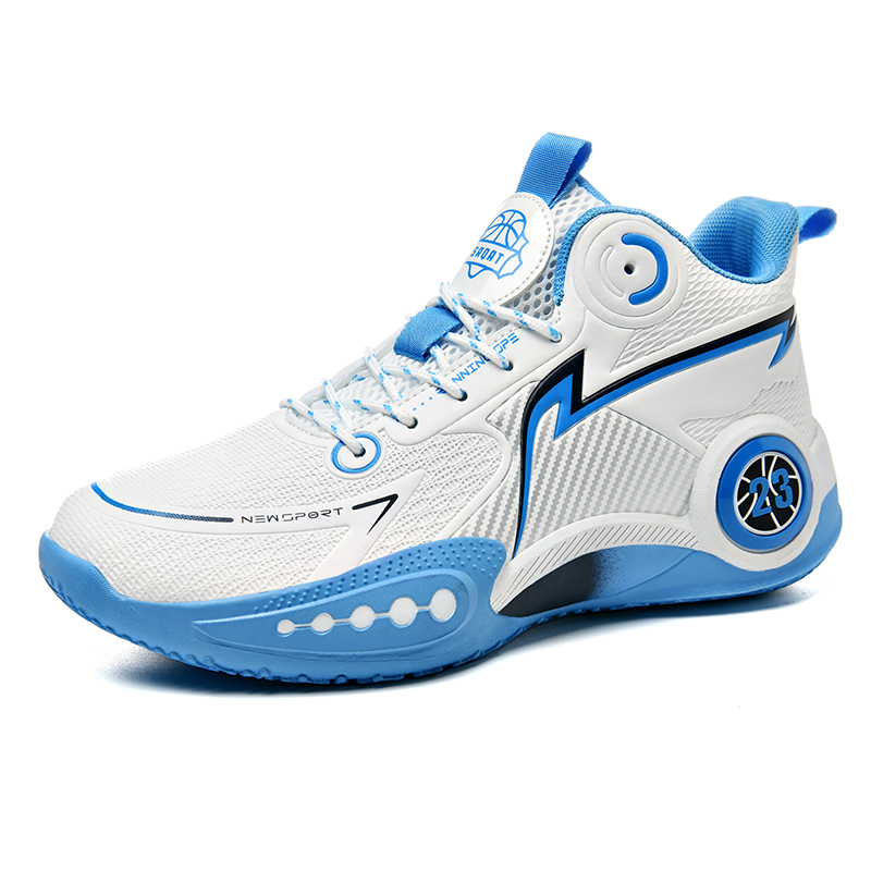 

TONYBEAR Дышащие нескользящие и износостойкие баскетбольные кроссовки унисекс бело-синие, цвет White Blue