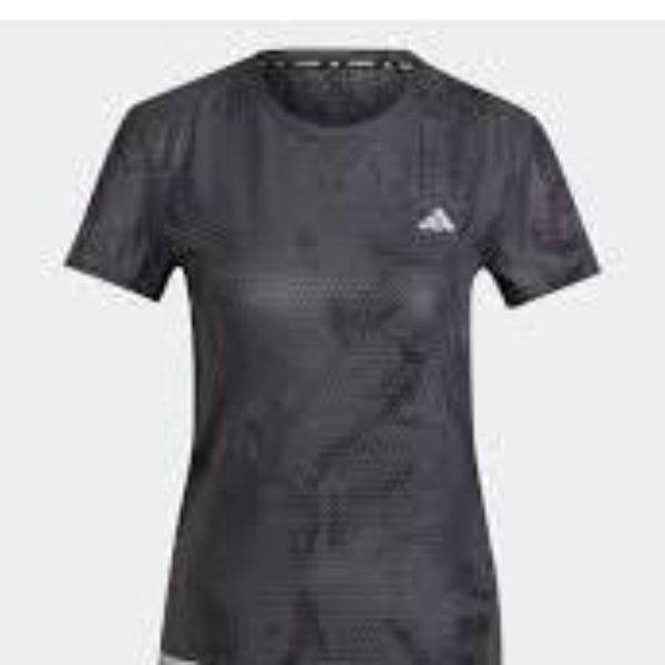 

Футболка Ultimate Allover Print Running T Shirt Asia Sizing Adidas, черный