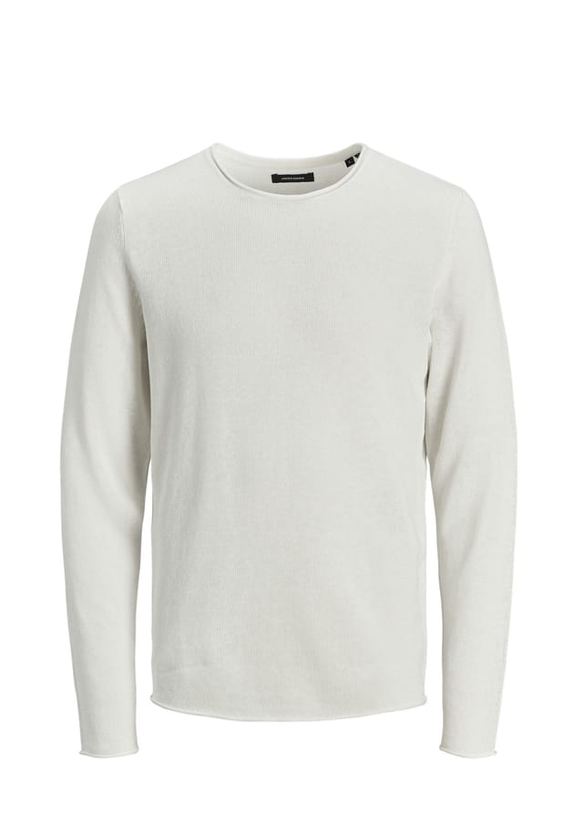 

Вязаный свитер льняной пуловер r-neck Jack & Jones, бежевый