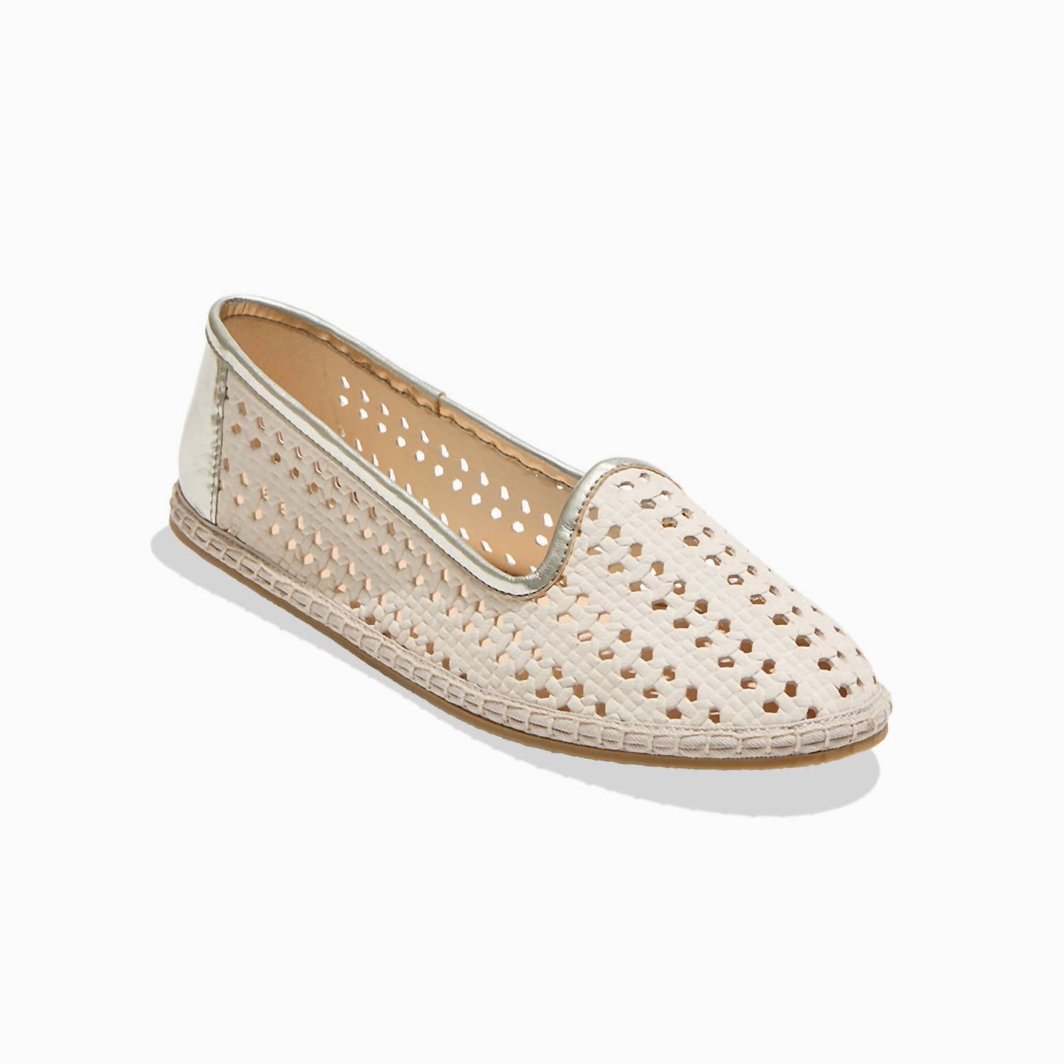 Женские туфли-лоферы Conwell Slip-On цвета слоновой кости/платины Jack Rogers