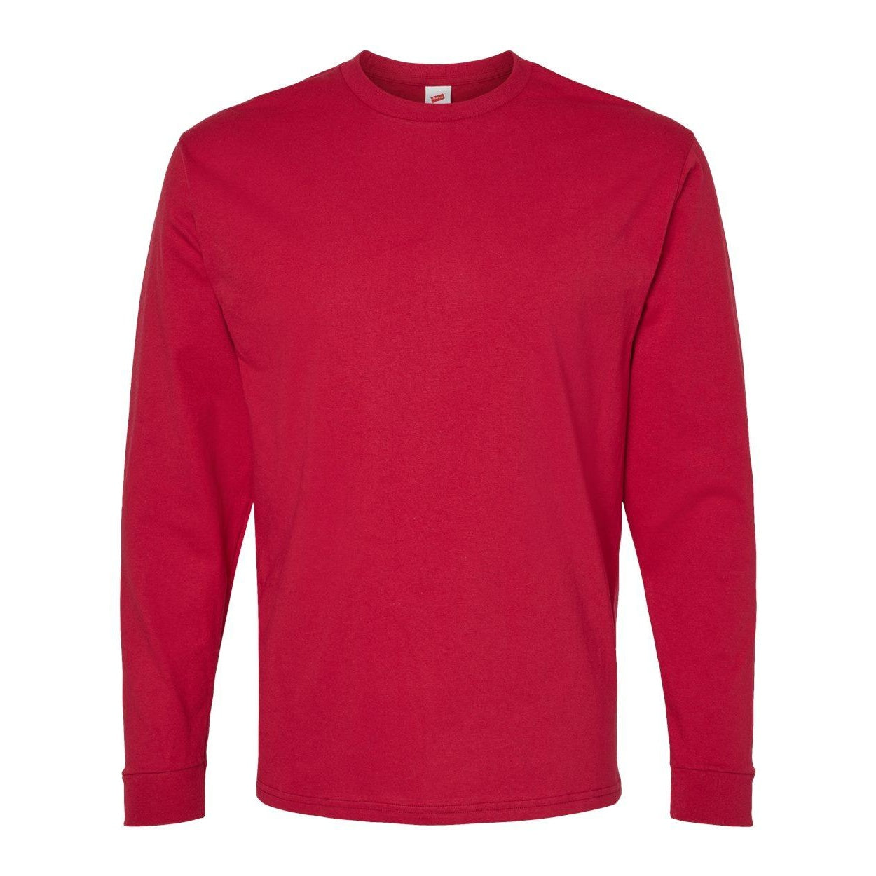 

Футболка Hanes Essential-T с длинным рукавом, цвет athletic crimson