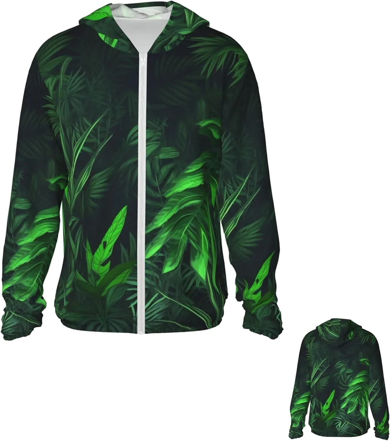 

Тропическая зеленая худи с защитой от солнца UPF 50+ PPTHSNVB