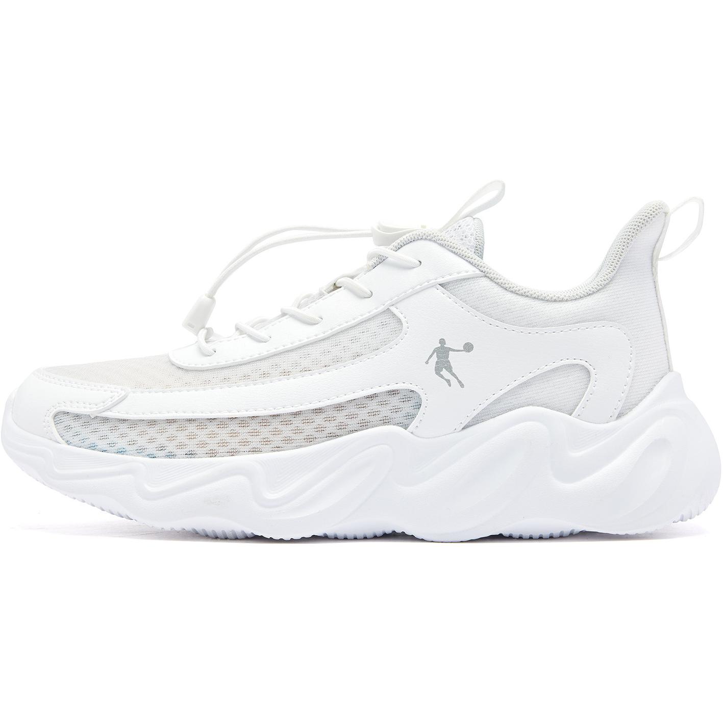 

QIAODAN Wind Leap нескользящие износостойкие низкие детские кроссовки white