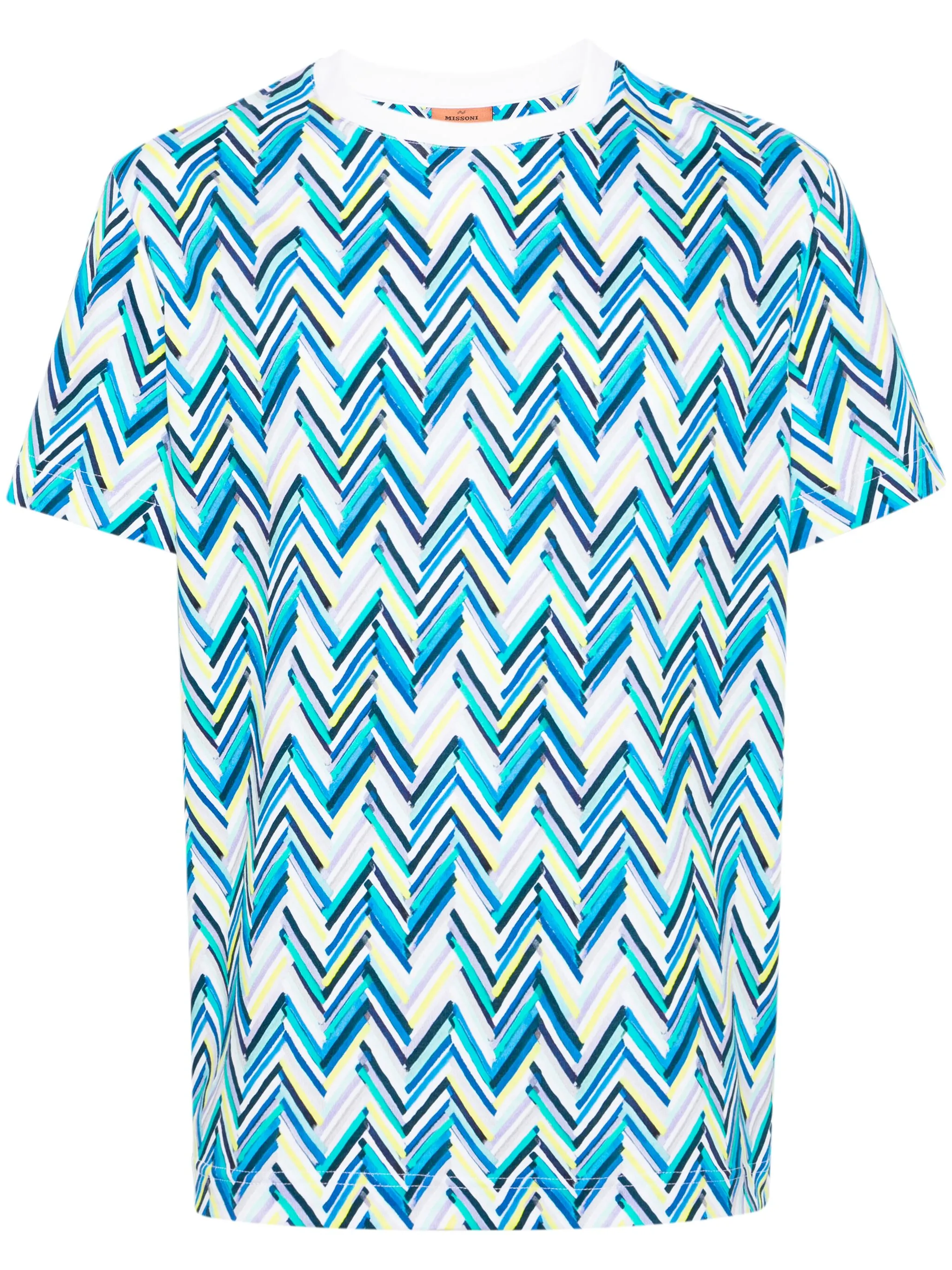 

Футболка с узором шеврон Missoni, синий