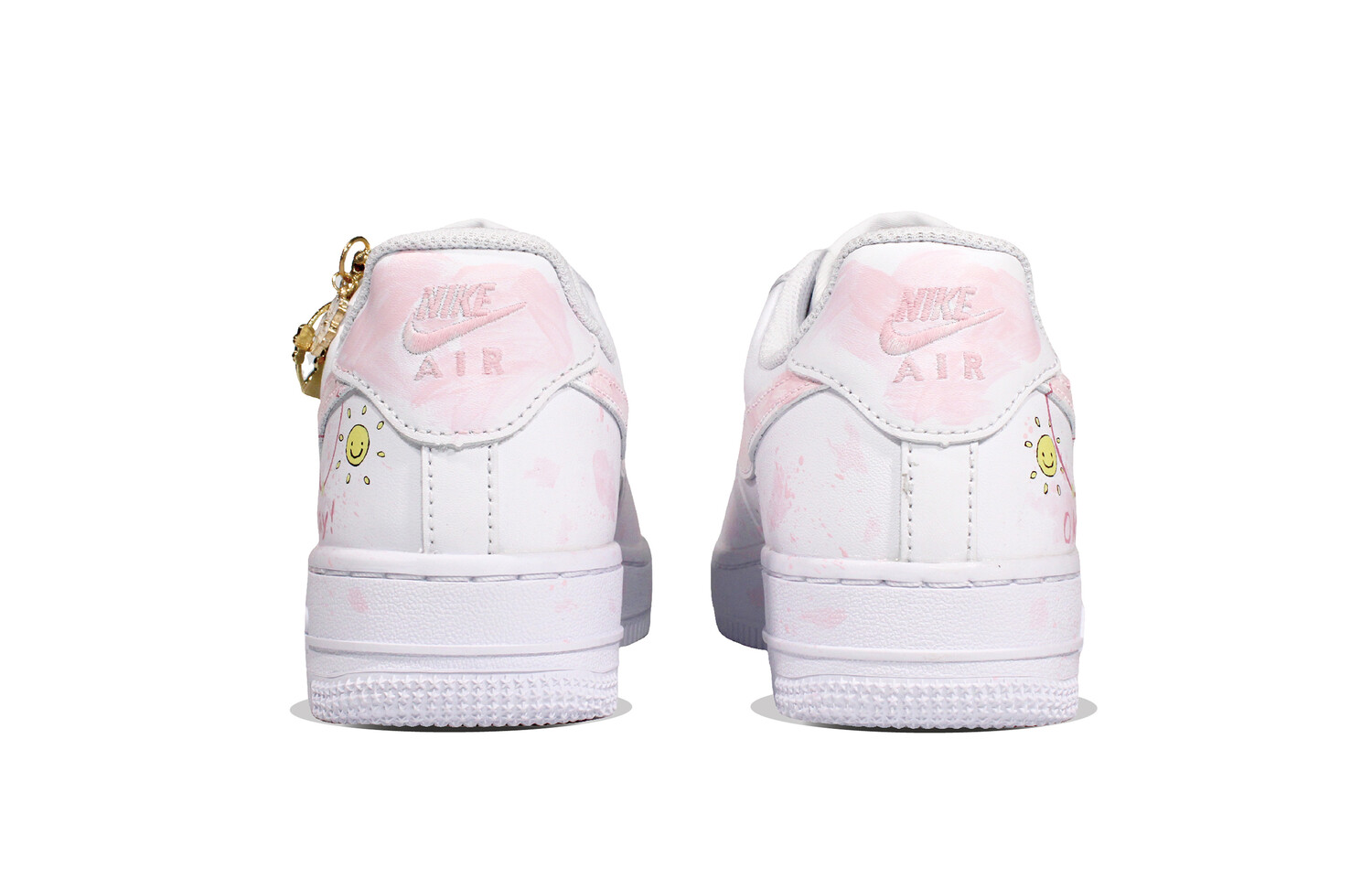 

Кроссовки Nike Air Force 1 Skateboard Shoes Women's Low-Top White Pink, белый