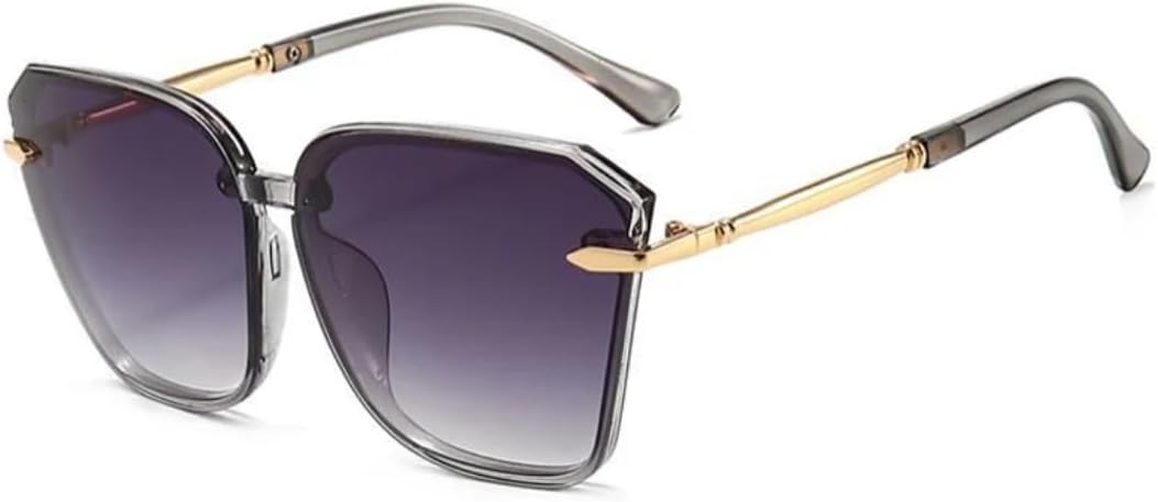 

Панк-стиль, металлическая крупная квадратная оправа, женские солнцезащитные очки, модные, роскошные, мужские, для активного отдыха, поездок, спорта, с защитой от УФ-излучения UV400 TVTBBVV, Gray Gradient Gray