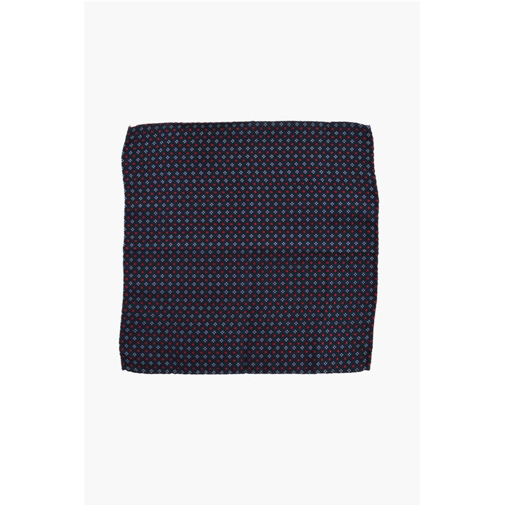 

Шелковый нагрудный платок с узором Dsquared2, синий