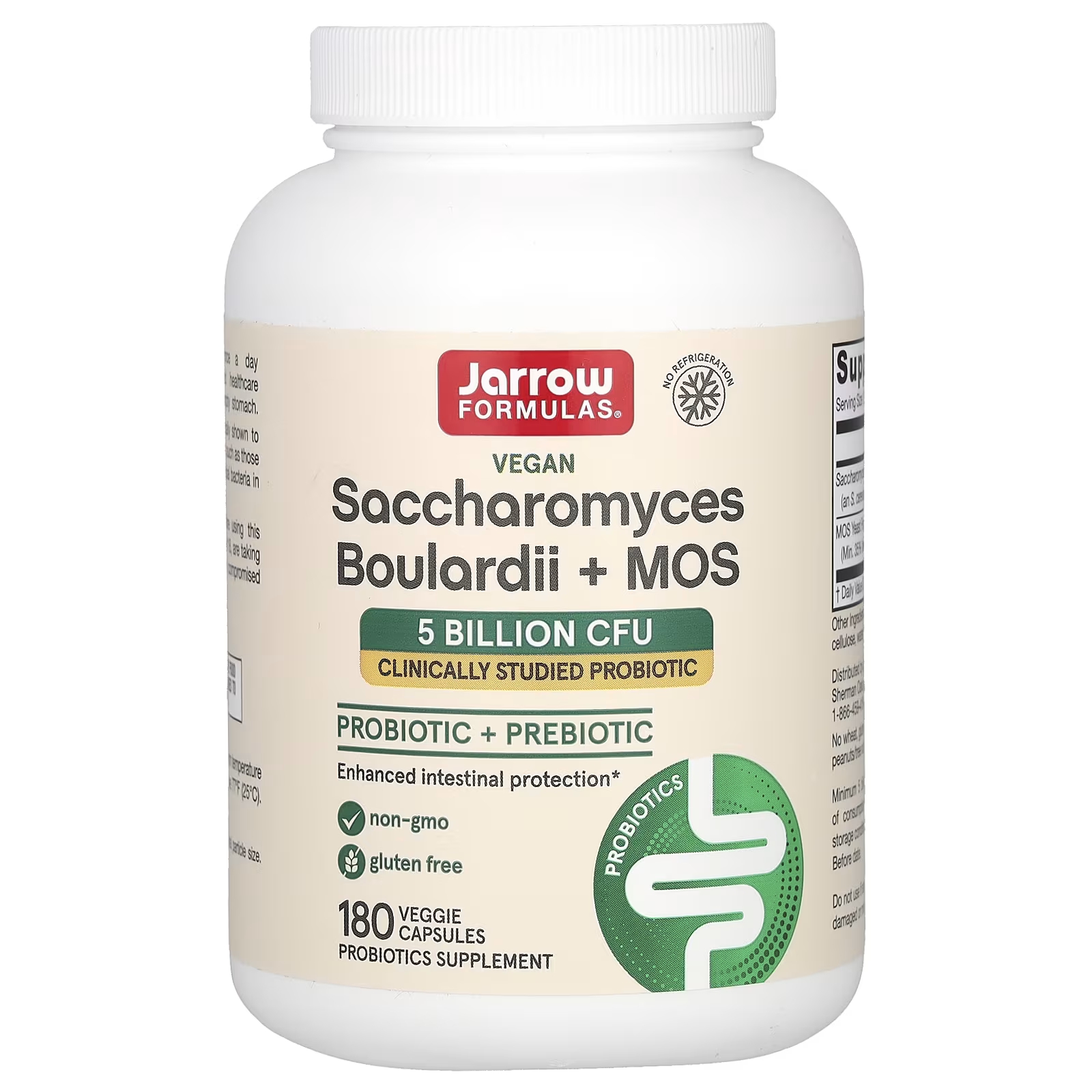 

Добавка Jarrow Formulas Saccharomyces Boulardii + MOS 5 миллиардов КОЕ, 180 капсул