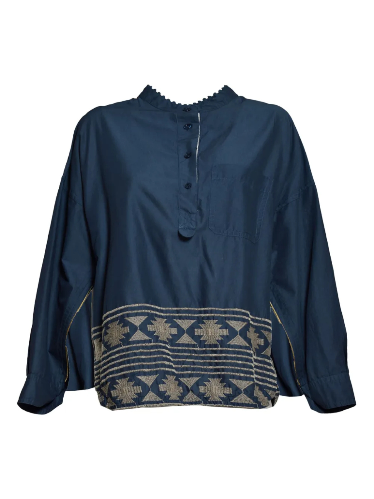 

Вышитая блузка Bazar Deluxe, синий
