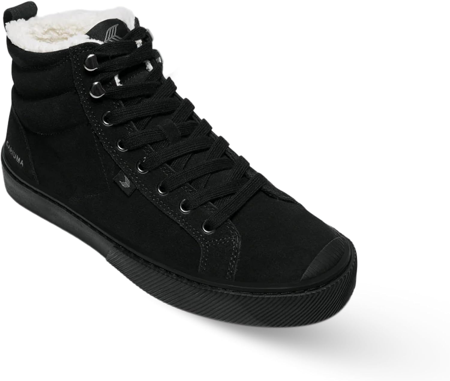 

Ботинки Cariuma OCA Therma High Tops из замши, удобная обувь для мужчин, легкие и экологичные, универсальная повседневная обувь с 100 веганскими стельками и резиновой подошвой, черный