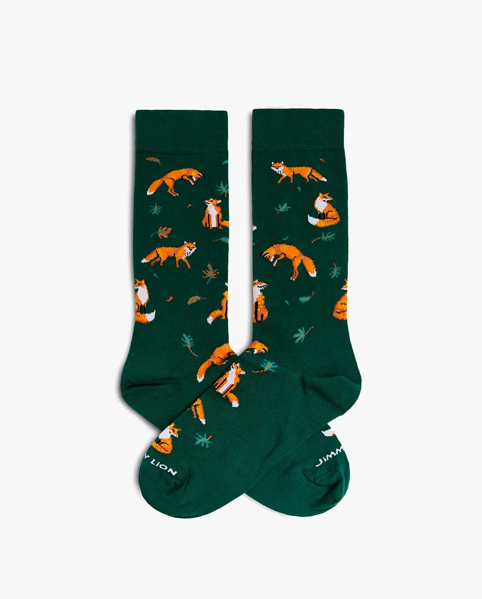 

Мужской носки с зелеными лисами Jimmy Lion