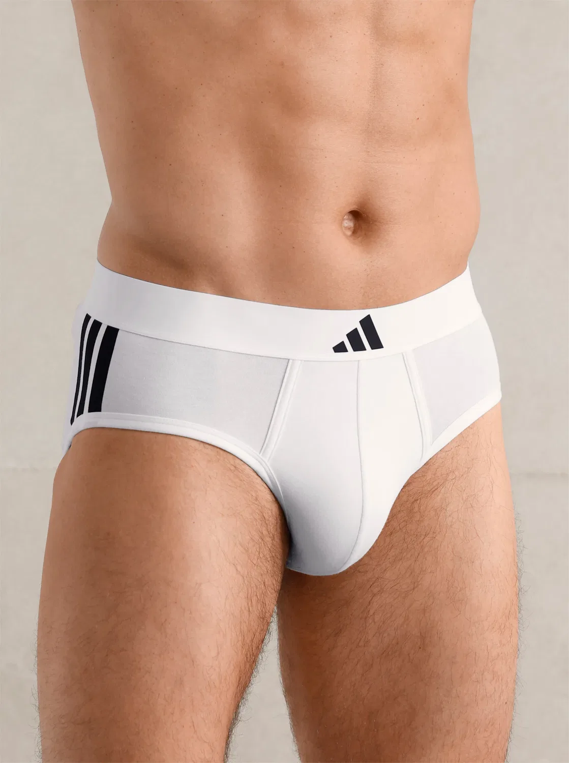 Слипы, хлопок с эластаном, Adidas, белый и черный — фото 4