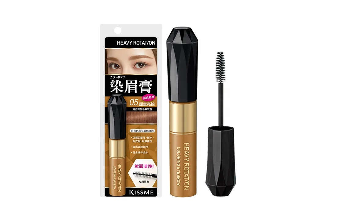 KISSME Тушь для бровей HEAVY ROTATION 8 г, #05 Sweet Bright Brown