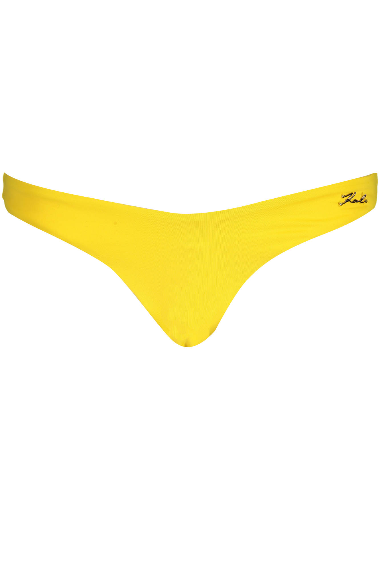 

Плавки женские Karl Lagerfeld Beachwear пляжные однотонные с логотипом, желтый