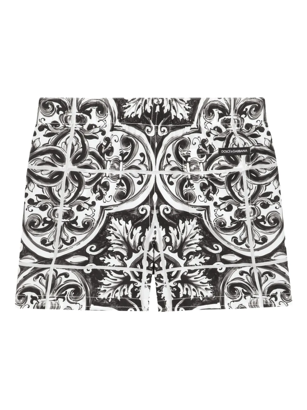 Плавки-шорты с принтом Majolica Dolce & Gabbana Kids, черный — фото 2