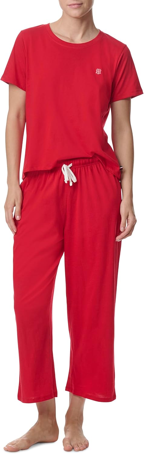

Женская пижама Tommy Hilfiger с короткими рукавами и брюками, Tango Red